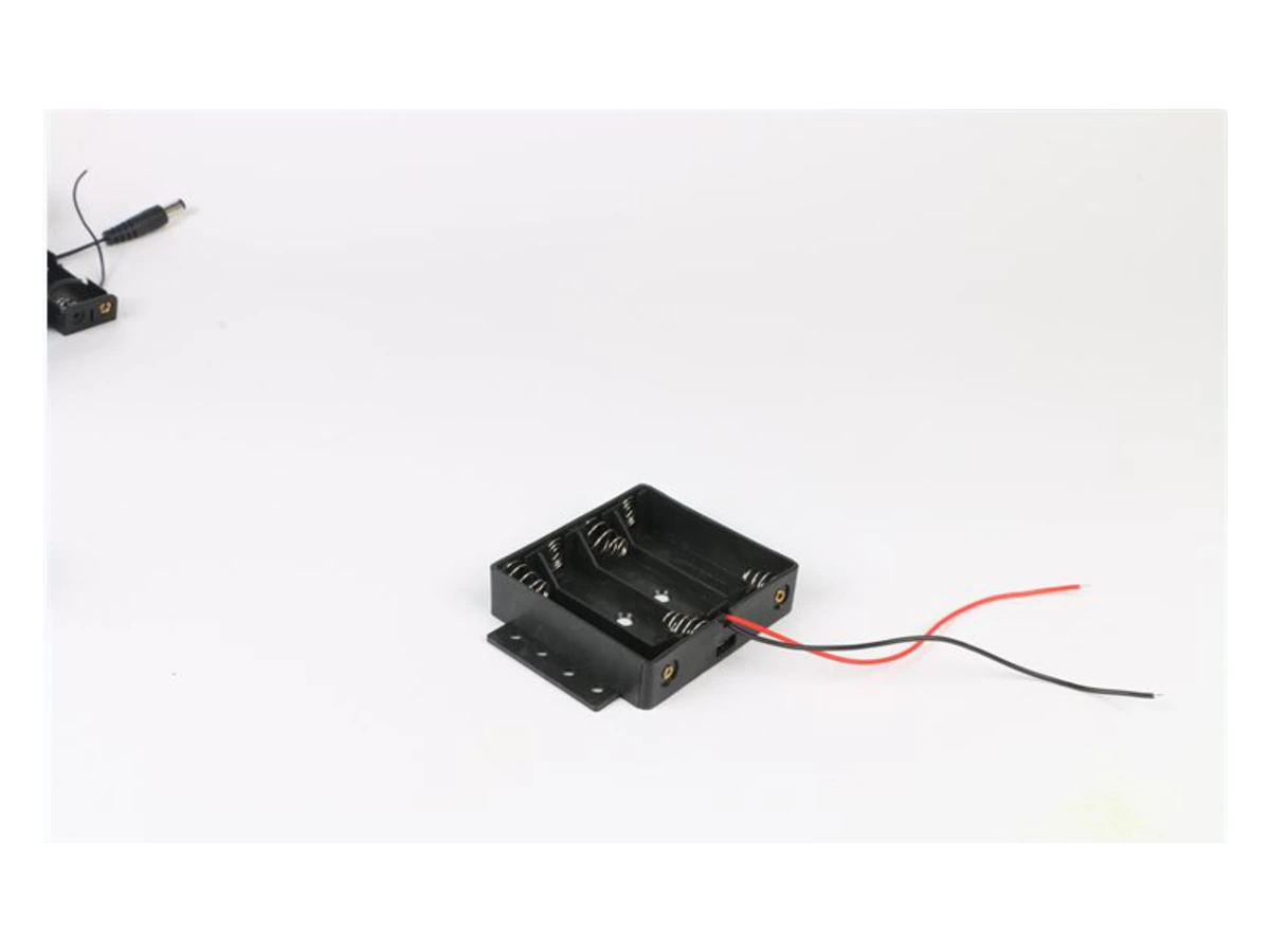 Support 4 piles AA avec oreilles de fixation, 6 V